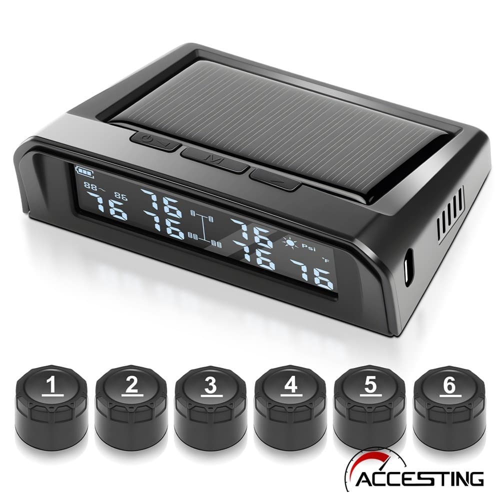 Sistema De Monitoramento De Pressão De Pneus De Carro TPMS , Com 6 Sensores Externos , 0.01 bar De Alta Precisão , Carre