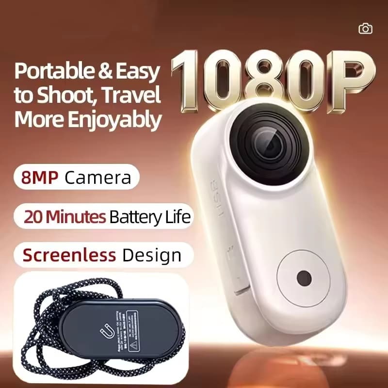 Mini Câmera De Ação Wi-Fi Polegar 4K Portátil Corpo Cam Wearable Capacete Gravador Bolso Magnético Esportiva