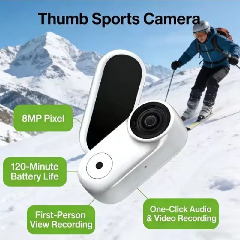 2026 Novo 4K Mini Câmera De Ação WiFi Polegar POV Portátil Corpo Cam Wearable Capacete Gravador Bolso Magnético Esportiv