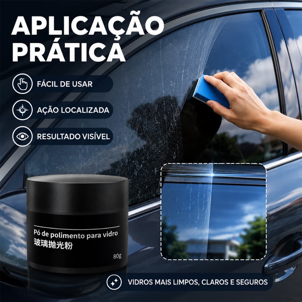 Pó De Polimento De Vidro De Óxido De Cério 80g-Remove Arranhões Finos , Manchas De Água E Filme De Óleo