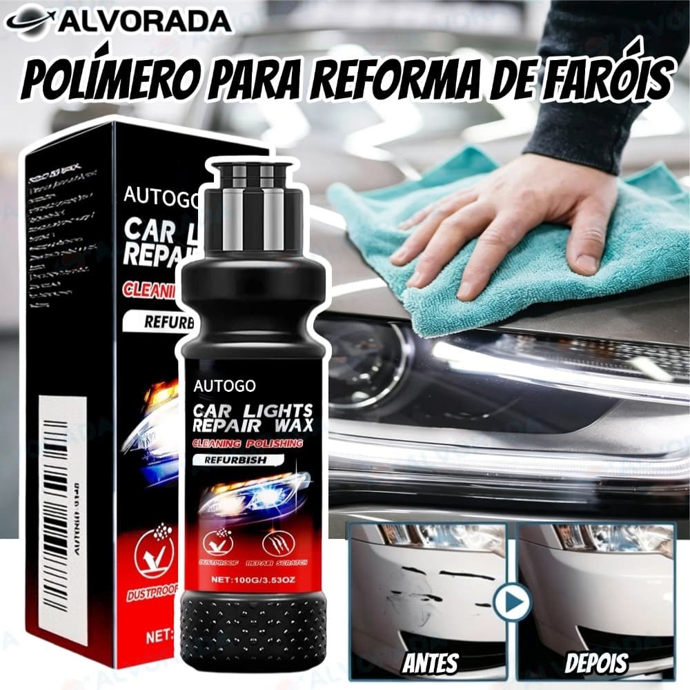 Limpador e Polidor de Farol 120ml - Reparo para Carros, Caminhões e RVs | Melhora Visibilidade à Noite-AL