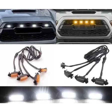 Kit Luz Grade 4 Peças Led Compatível Frontal Raptor