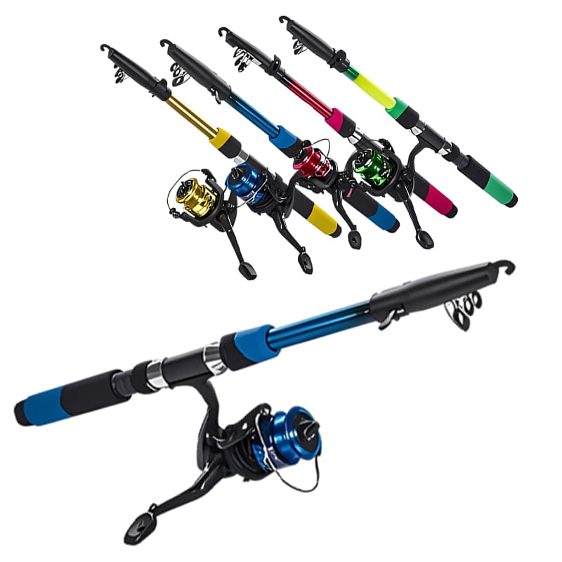 Vara de pesca de 1,80 m, 20-40 libras, retrátil, 115 g, para pesca no mar e em rios
