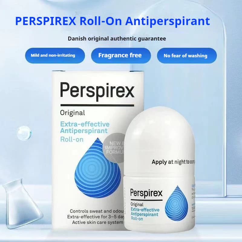 Original Perspirex Roll-on Dinamarquês Antitranspirante Desodorante Refrescante Para Homens E Mulheres 20ML