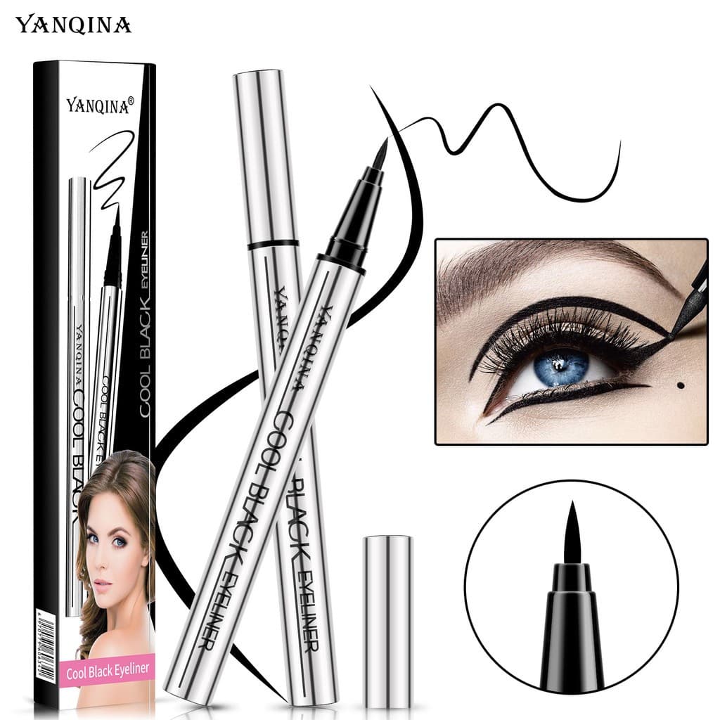 Brown and black eyeliner, quick-drying, waterproof and sweat-proof, does not smudge