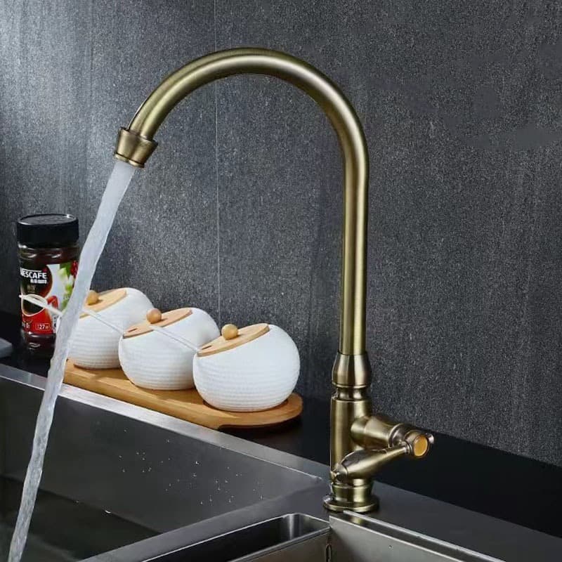 Torneira De Cozinha De bronze Antigo De Alta Qualidade Com Tubo De Entrada De 60 Cm Para Preparação De Banheiro E Alimen