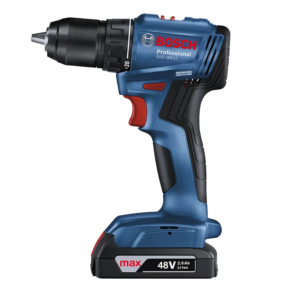 Furadeira Parafusadeira de Impacto Bosch Profissional 48V Com Bateria de Lítio Kit Com Acessórios