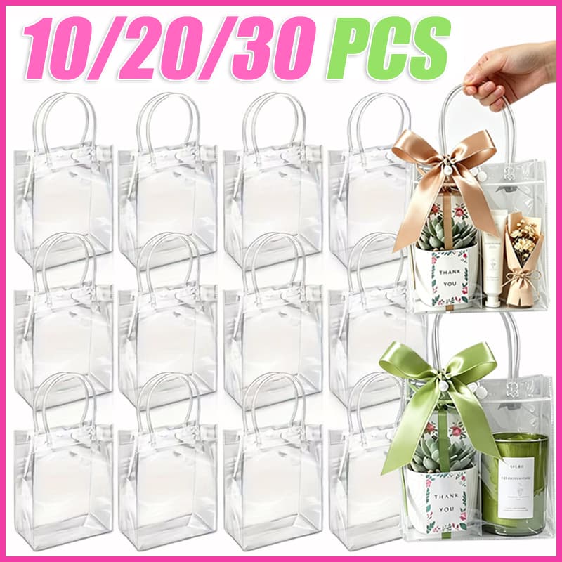 10/20/30 Plastic Bags PVC Transparent Crystal Party Souvenir 20*20*8cm