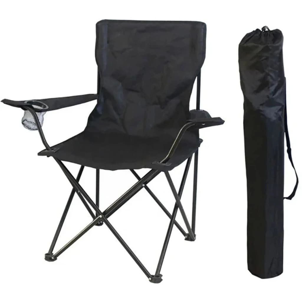 Cadeira Dobrável com Porta Copos | Ideal para Pesca, Praia e Camping com Bolsa Portátil