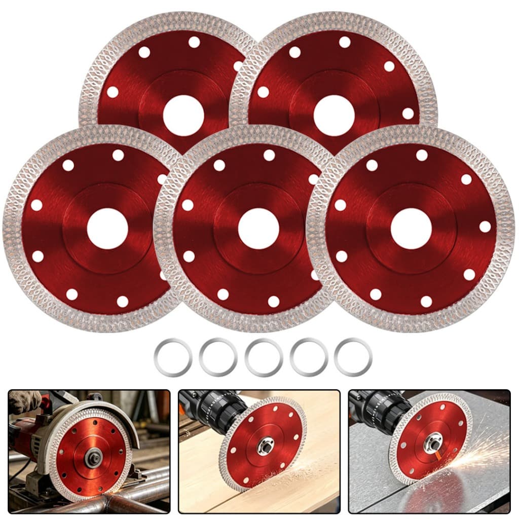 Disco de corte de diamante com barra reforçada reforçada, tamanho 115x22mm, adequado para cortar ladrilhos, cerâmica, má