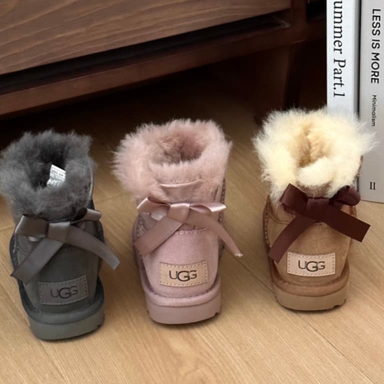 Botas De Neve Infantis De Inverno De Fita Única Sapatos De Lã De Menina Com Um Algodão .