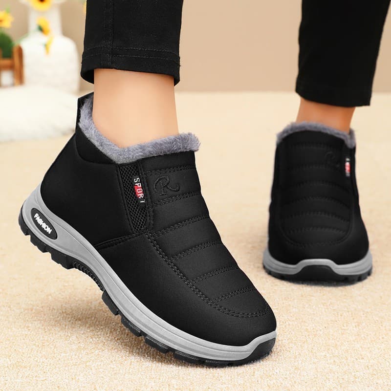 Botas De Neve De Lã Quente À Prova D'água Para Homens Femininos Solas Antiderrapantes Macias E Confortáveis