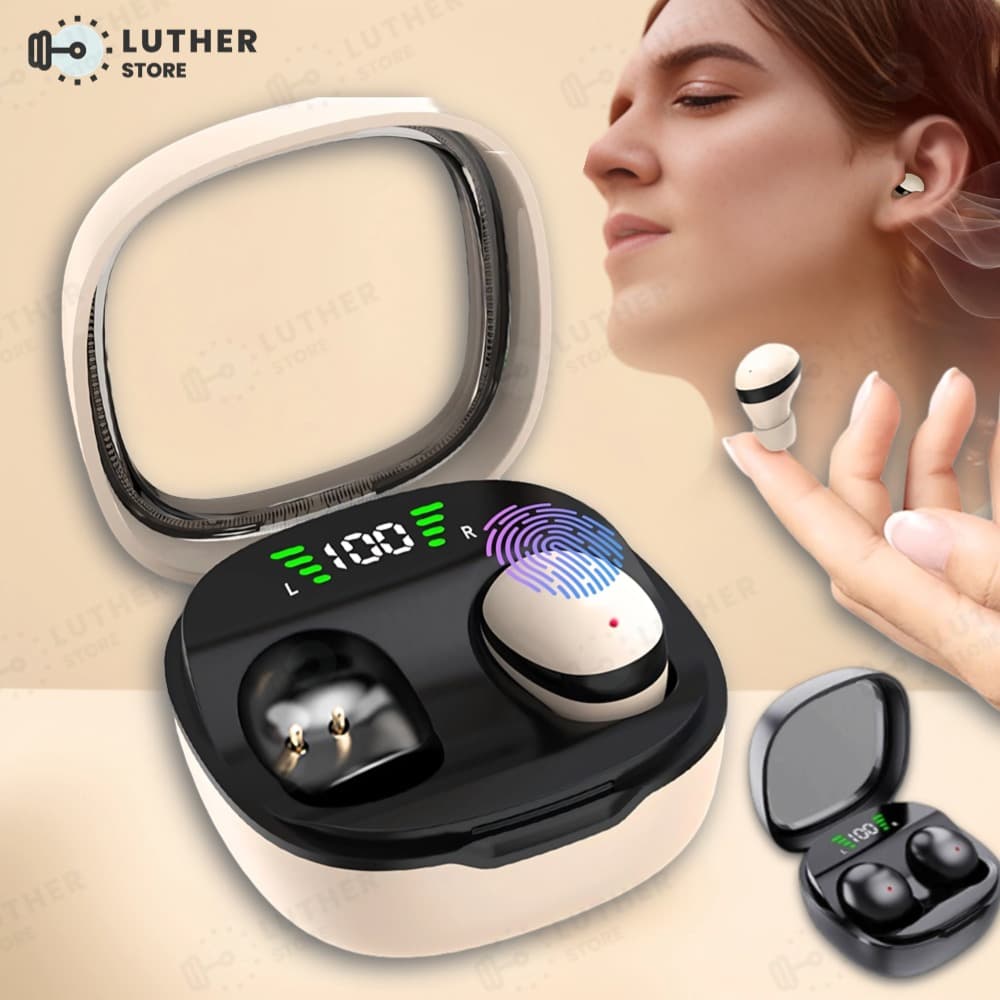 Fones De Ouvido Invisíveis-Bluetooth SK19 Esportivos 5.3 Intra-Auriculares Sem Fio Estéreo Para Redução De Ruído HIFI