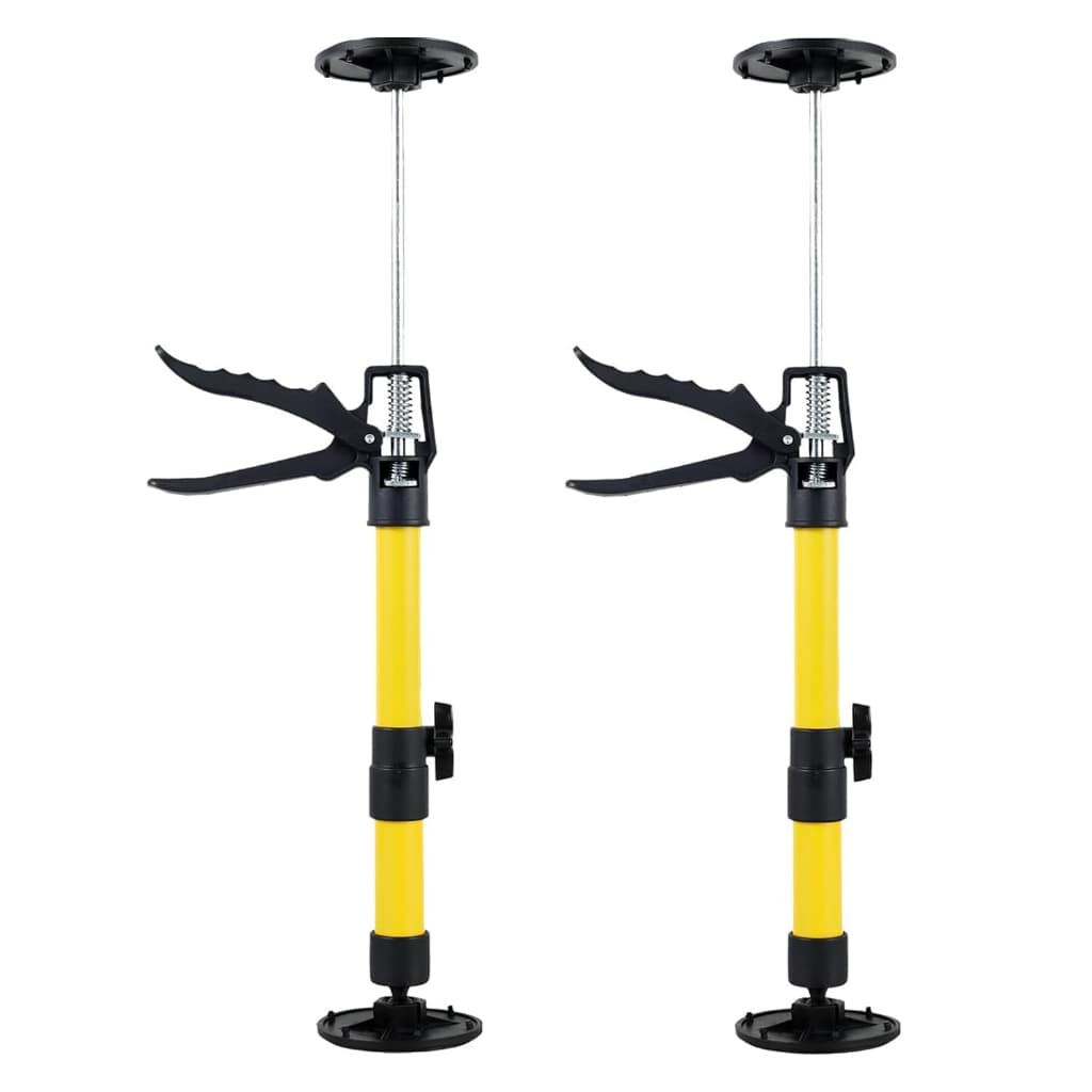 Kit com 2 Hastes de Suporte Telescópica em Aço Ajustável - Sistema Manual para Drywall e Armários