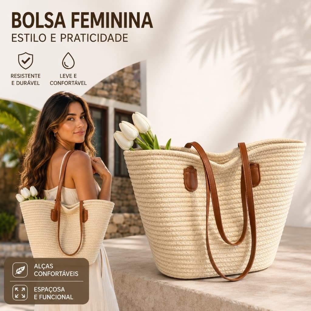 Bolsa de palha de grande capacidade para férias casuais praia portátil nova moda bolsa de ombro