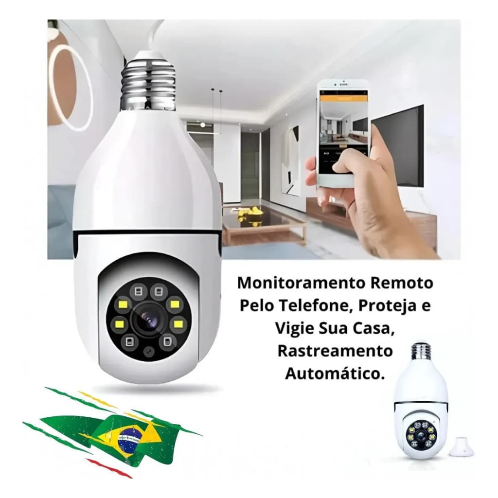 COCAM 360 ° Câmera WiFi Inteligente Giratória , Conversa De Voz , Visão Noturna Colorida , Monitor De Segurança De Alarm