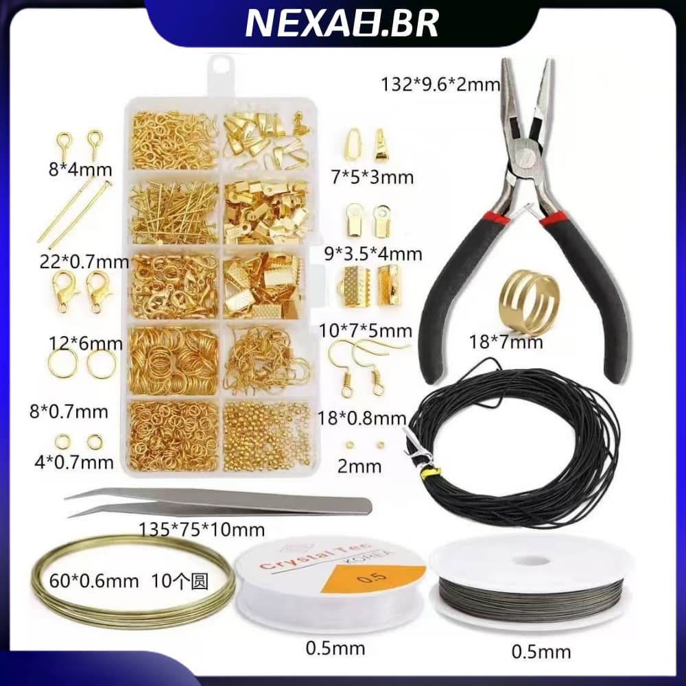 Kit 877 Pcs Bijuterias Para Fazer Jóia Diy Com Alicate Pinça Entrega Acessórios Alicates De Jóias E Fios De Contas
