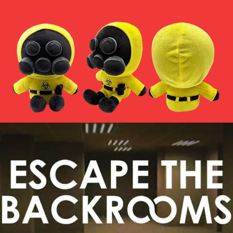 Escape the Backrooms Pelúcia Hazmat Suit 23cm Brinquedo Colecionável Presente de Aniversário para Fãs de Games
