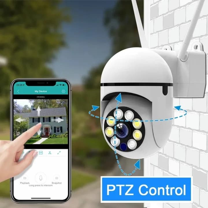 Câmera De Cúpula De Velocidade IP Wi-Fi À Prova D'água 4K 1080p 2.4 Ghz