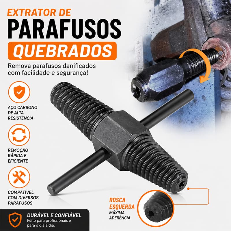 Extrator de Cano Quebrado com Duas Pontas 1/2 Polegada e 3/4 Polegada Tubulação Danificado Quebrado