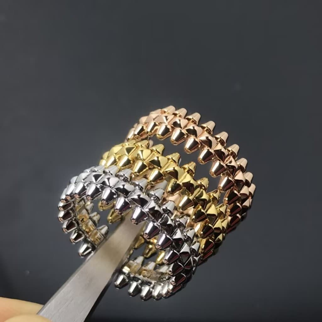 Amantes Mulheres Meninas Parafuso Prisioneiro Banhado A Ouro Anel De Dedo Banda Jóias De Casamento Presente