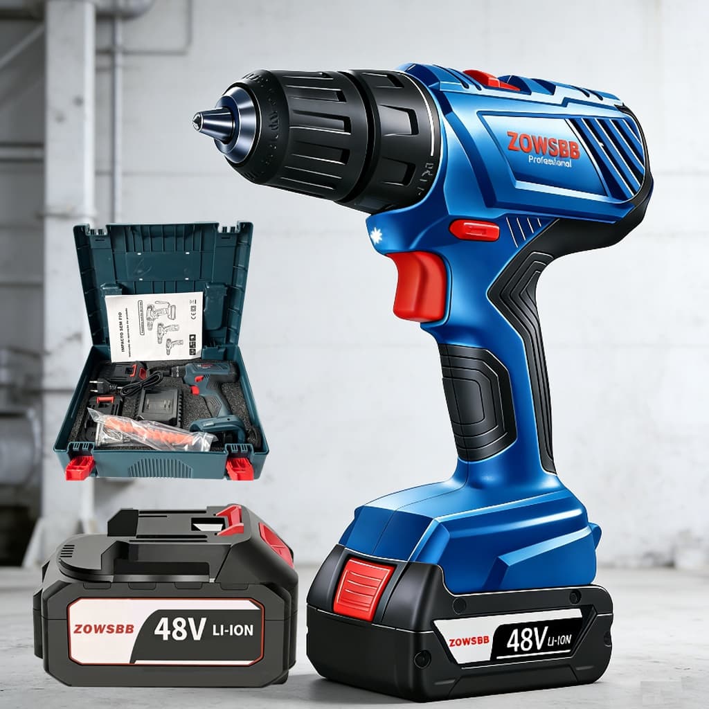 Furadeira Parafusadeira Profissional 48V Parafusadeira  Lítio 54Nm Com Acessórios Universal bosch