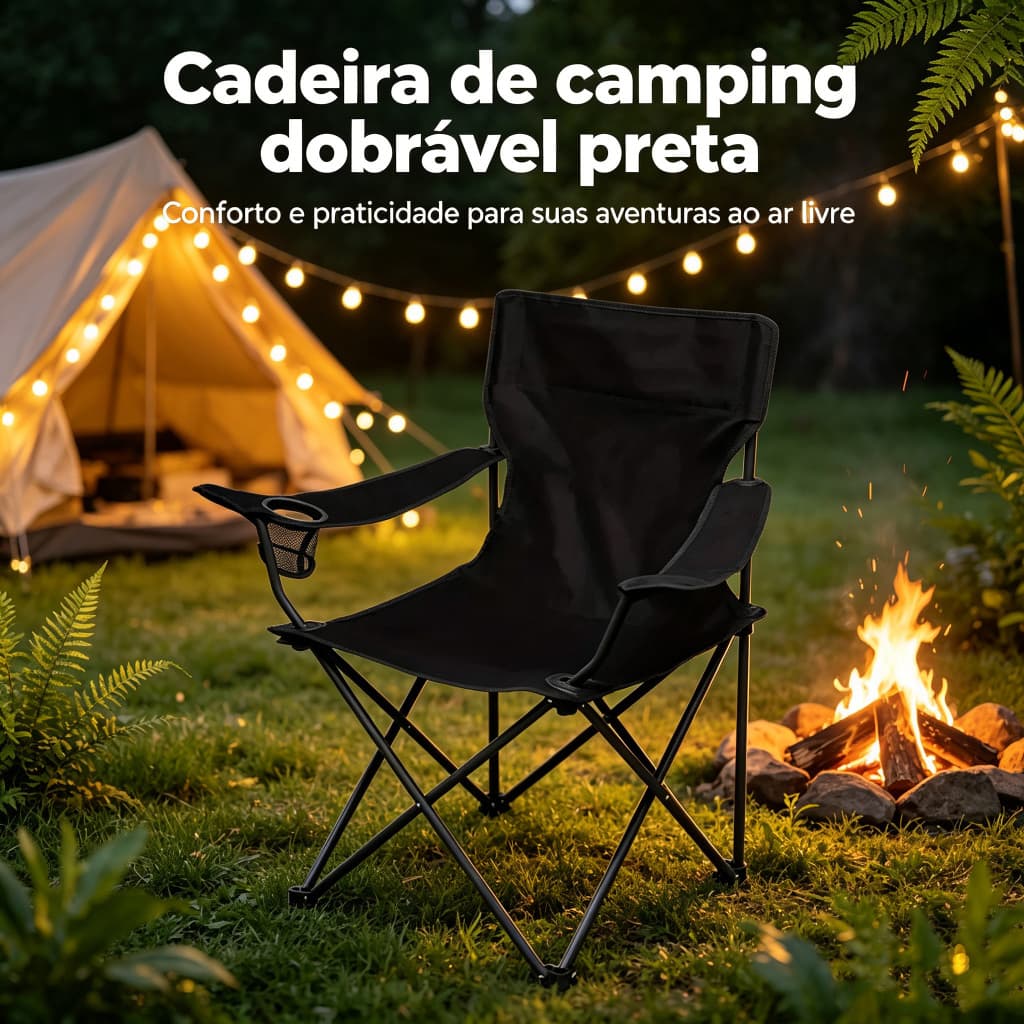 Cadeira Dobrável Grande Portátil 150kg Camping Praia Cadeira Banco Banqueta Pesca Camping Praia