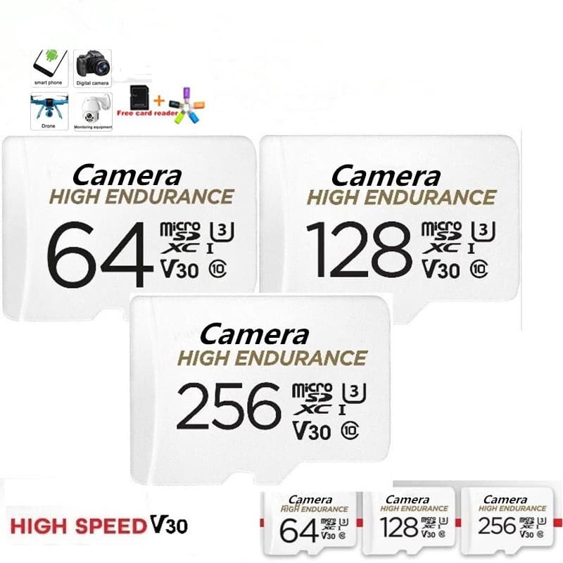 Super Resistência Monitoramento De Vídeo 128GB Micro Memória SD TF Cartão Para Smartphones Câmeras MP4 Jogo Novo