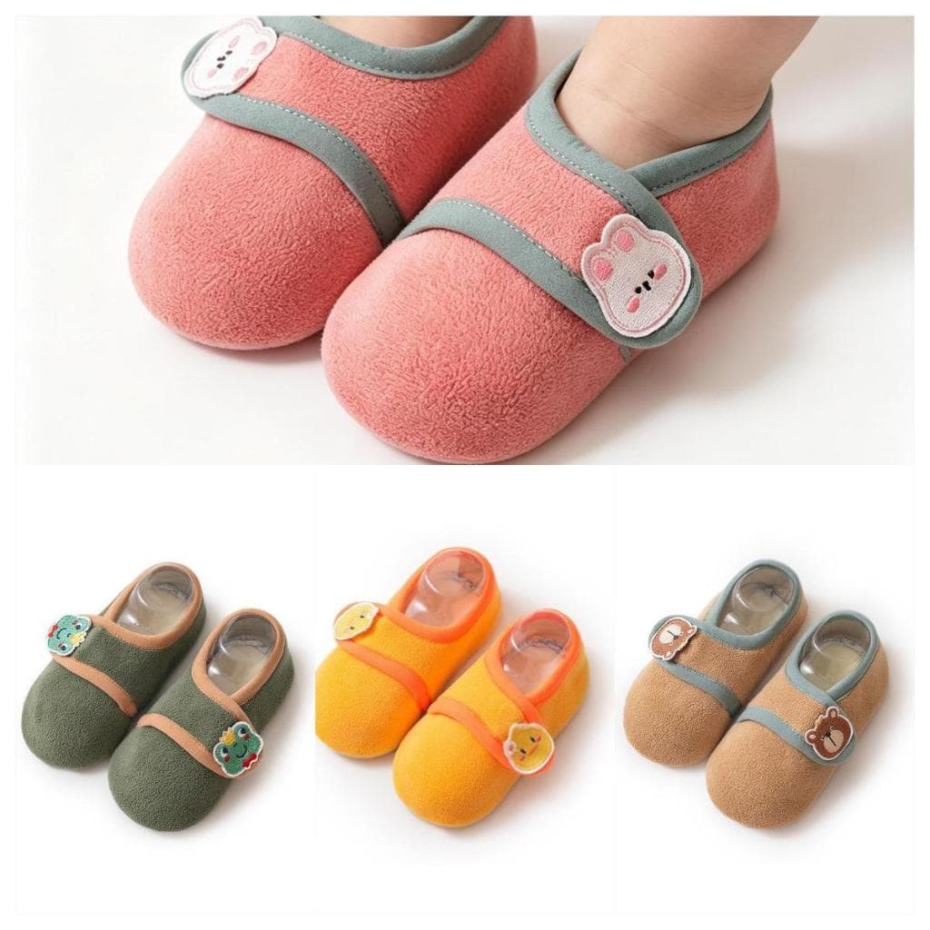 Sapatos De Meia De Bebê Forrados De Lã De Inverno , Chinelos De Casa Internos Com Sola Macia Antiderrapante , Meias Quen