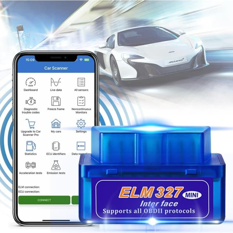 Scanner Automotivo Bluetooth Obd2 Android EML 327 - Pronta Entrega - Mini Scanner MUNDO