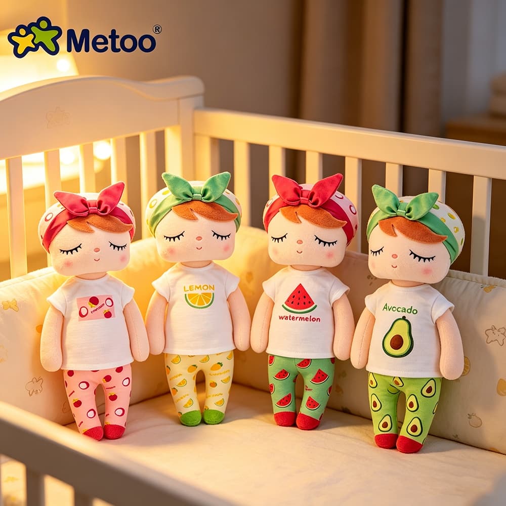 Metoo Angela Série De Frutas 34cm Boneca De Pelúcia Macio Brinquedo Bebê Sono Companheiro Crianças Presente Berçário Dec