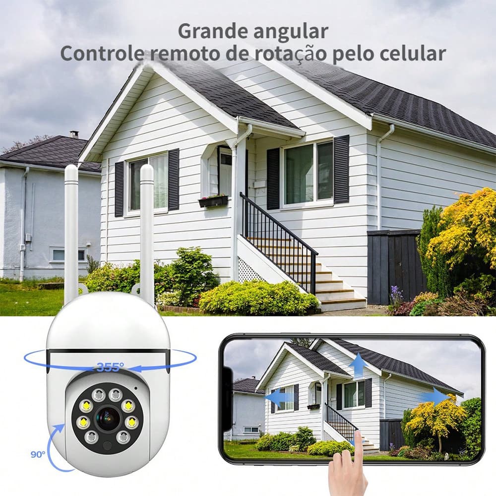 Kit4 2026 Câmera De Segurança IP HD WiFi De 360 Graus 1080p CCTV