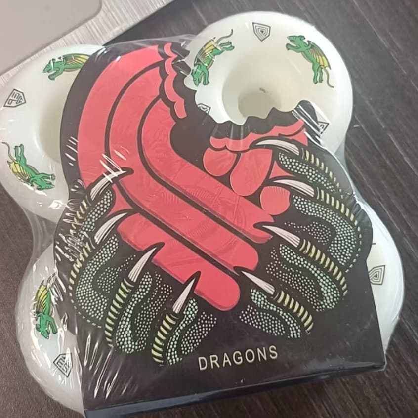 Powell Peralta Dragon Formula Green Dragorskate Wheels 53mm x 32mm 93A 4pk
