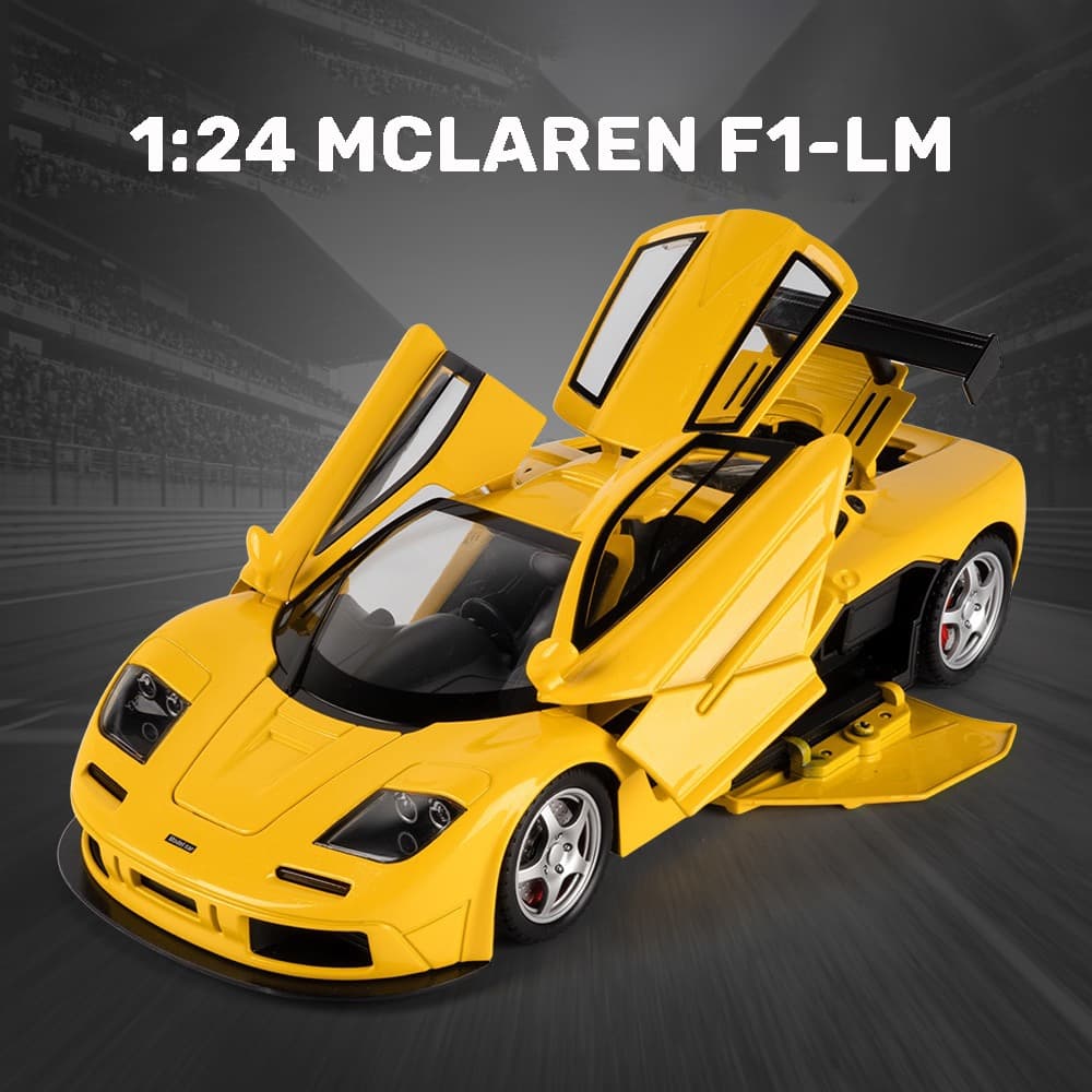 Escala 1 : 24 McLaren F1-LM Liga Modelo De Carro Diecast Som Luz Amantes Do Coleção Crianças Presente Aniversário Metal