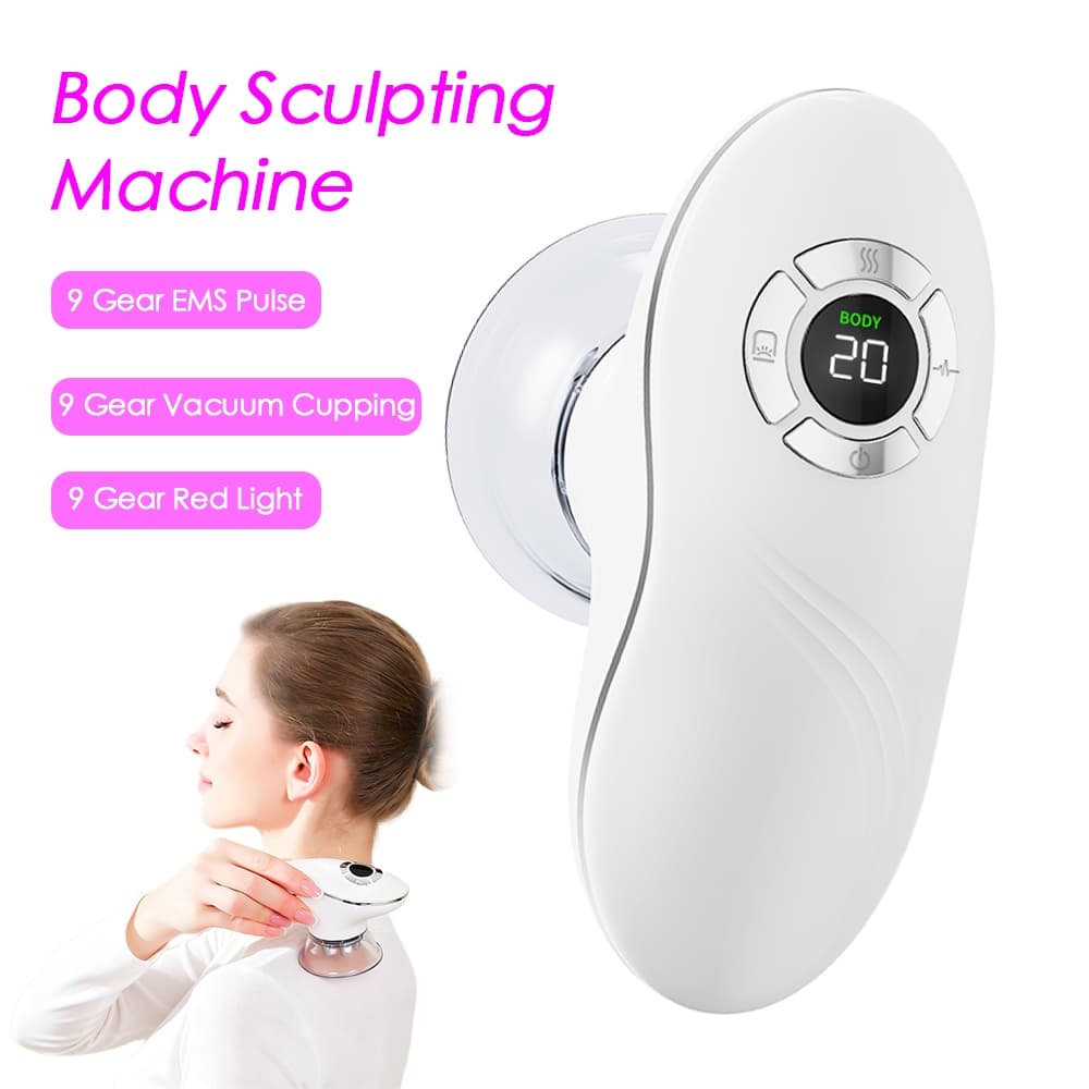 Máquina De Escultura Corporal 60KPa Poderosa Sucção A Vácuo EMS Estimulador Muscular Terapia De Luz Vermelha Para Perna