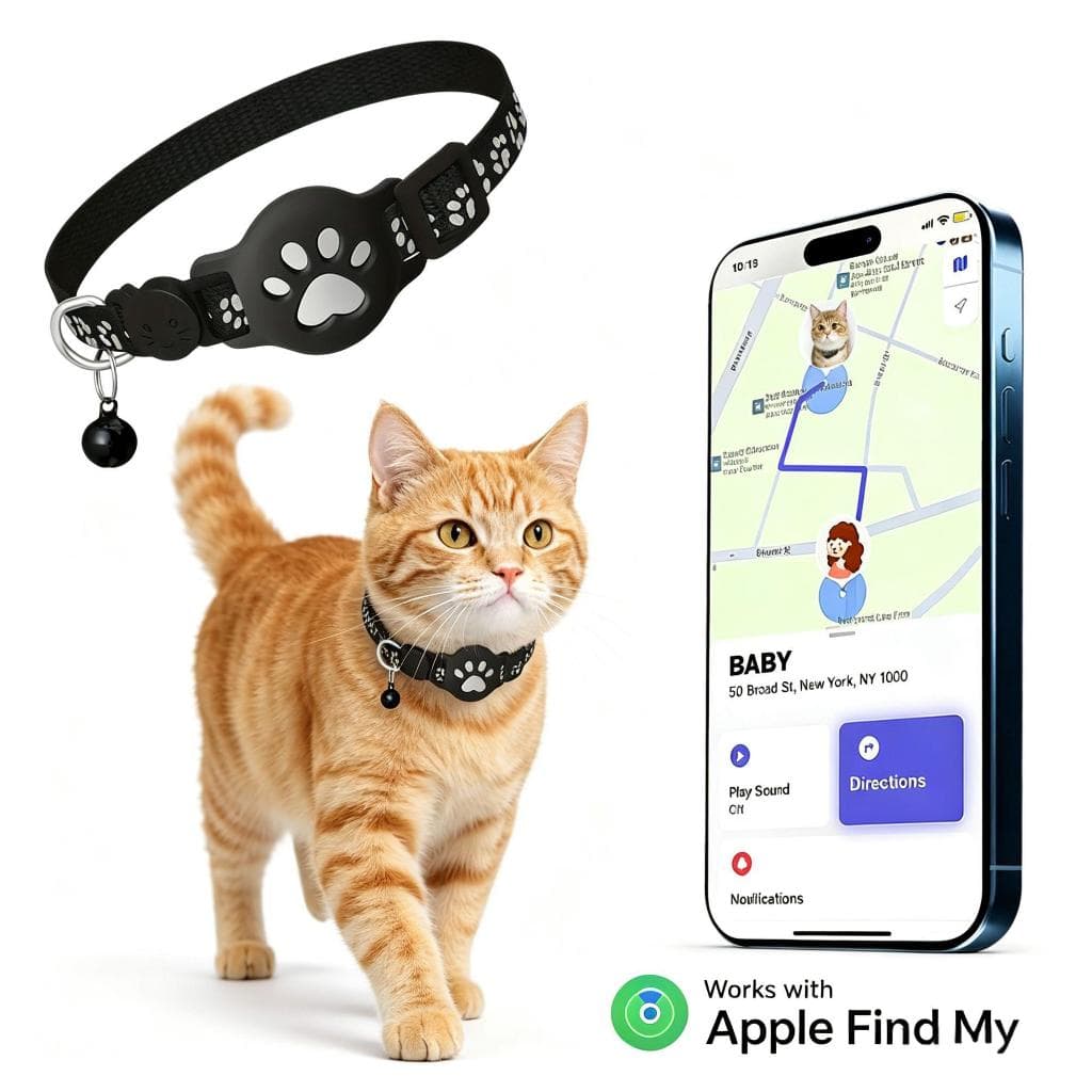 Rastreador De Localização Para Gatos Sem Mensalidade Anti-Perda Impermeável Compatível iOS e Android