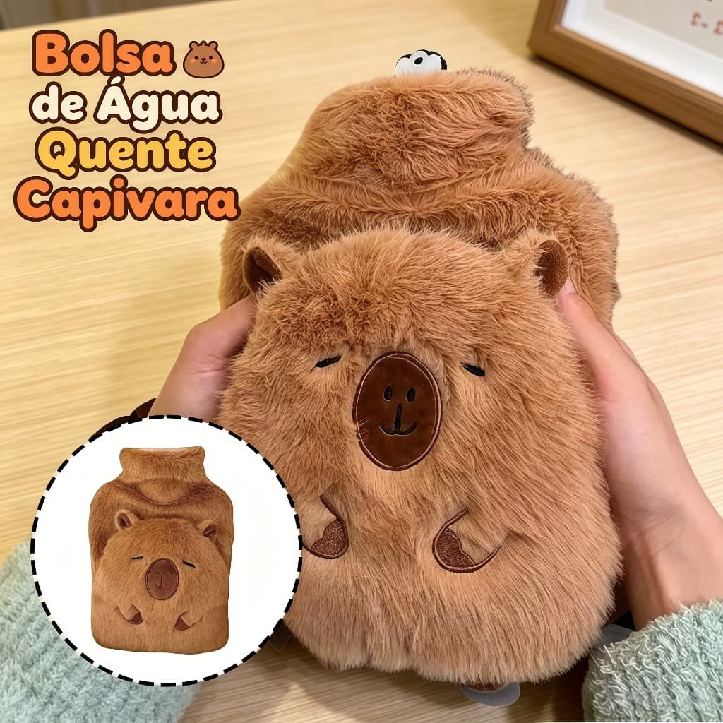 Bolsa de Água Quente Capivara Stitch Pelúcia Fofa Aquecedor de Mãos Presente Criativo