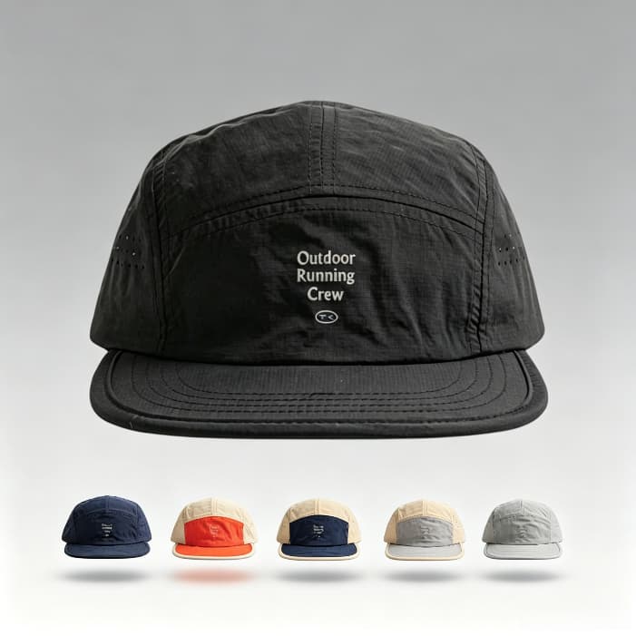 Boné Masculino Five Panel Bordado Malha Moda Diário Praia Vintage Corrida Bicicleta Viagem Feminino Chapéu
