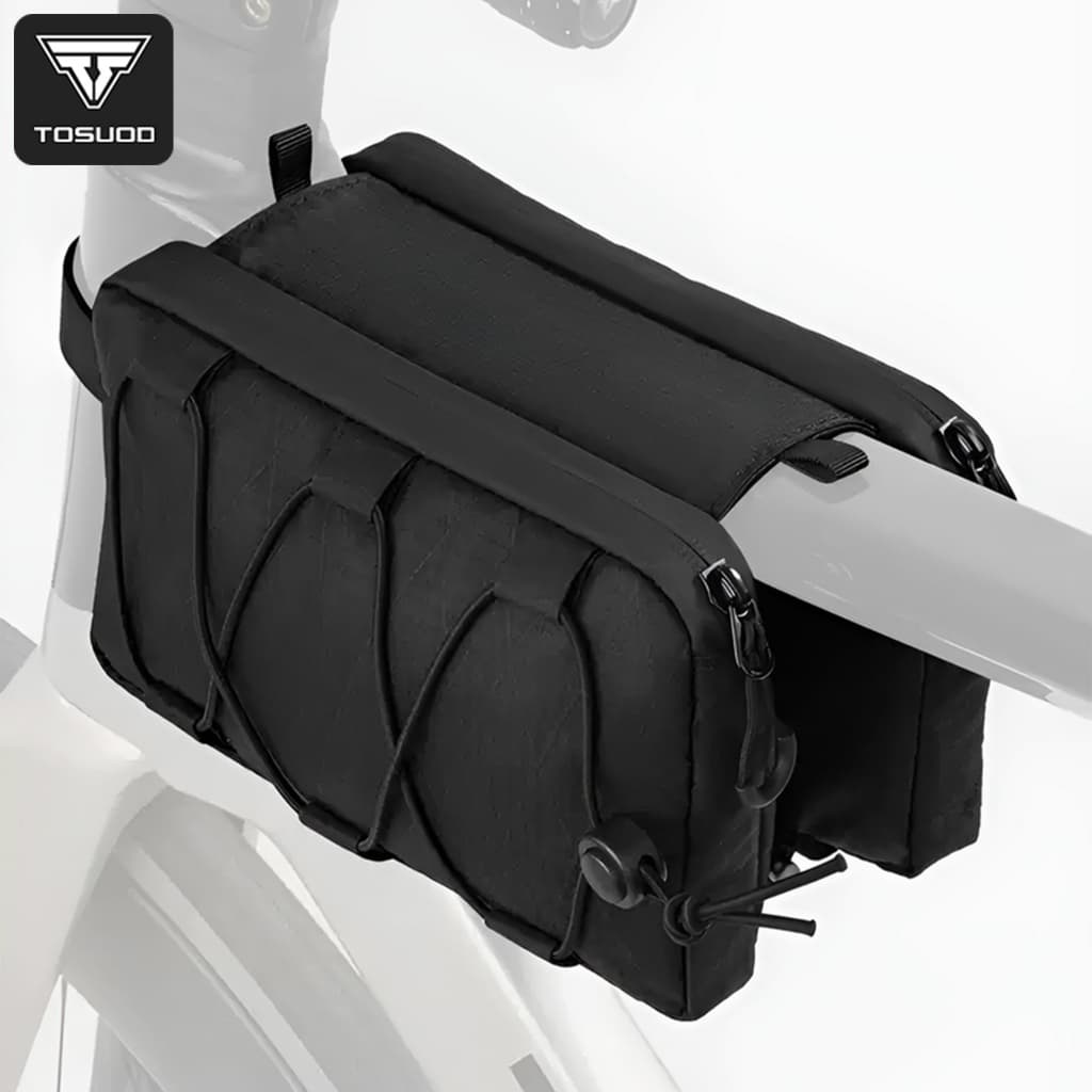 Bolsa de selim TOSUOD, bolsa superior de quadro para mountain bike/estrada, bolsa frontal suspensa, acessórios de