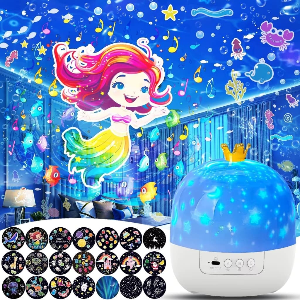 Luzes Noturnas Do Projetor Sistema Solar Galaxy 360 ° Giratório De Luz Noturna Estrela Infantil Com 15 Filmes Para Lâmpa