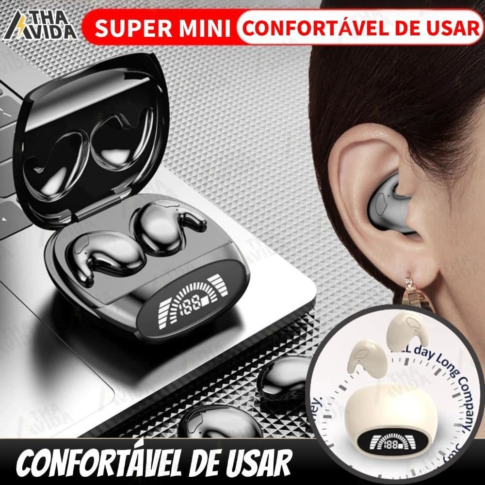 Fone De Ouvido Sem Fio Bluetooth 5.3 TWS Ruído Estéreo Cancelando Mini Earbuds À Prova D'água Ultra Longo Espera Com Mic