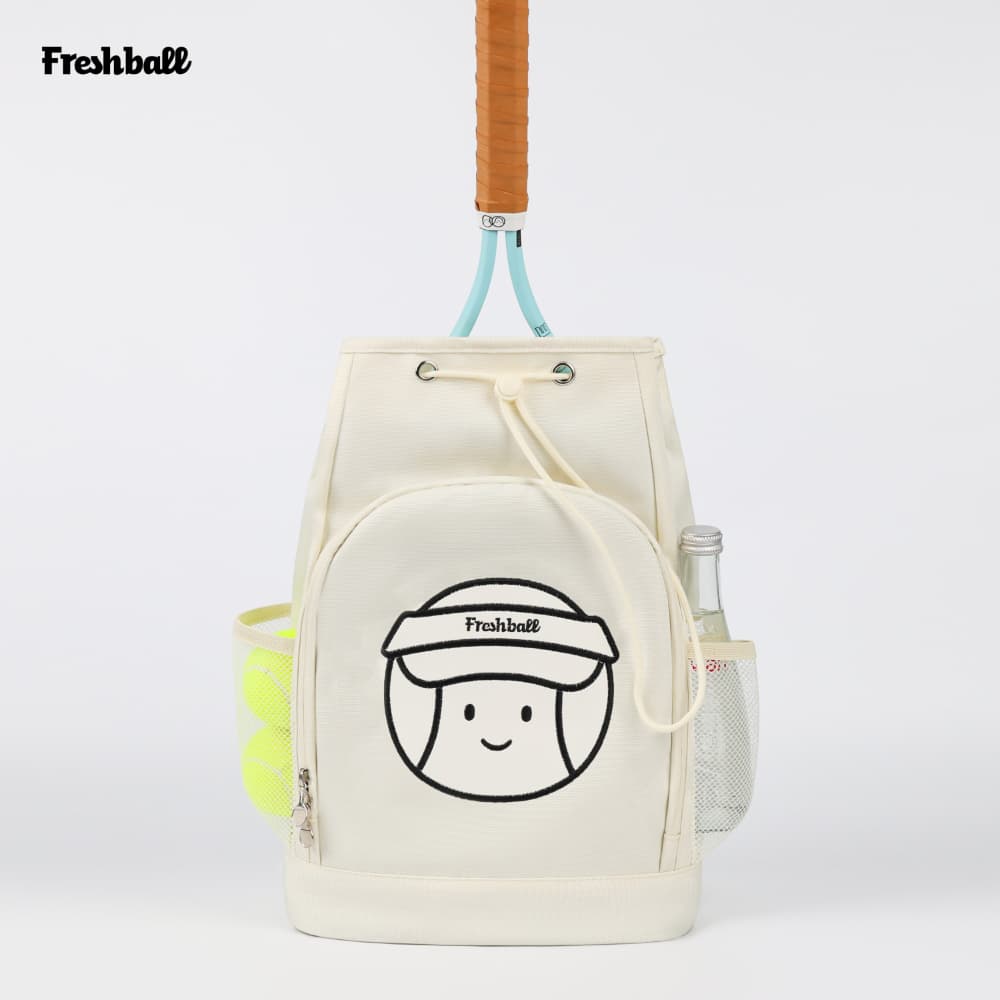 Freshball bonito tênis esportes mochila cordão mochila armazenamento raquete compartimento fixo