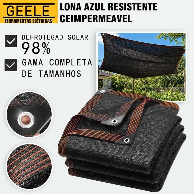 preto Tela Sombreamento 98% para Garagem e Piscina, Proteção UV e Instalação Rápida Vários tamanhos