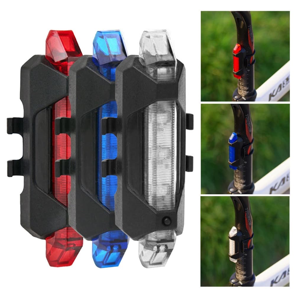 forevergo USB Recarregável LED Luzes De Bicicleta Portátil Luz De Advertência Lanterna Traseira Lâmpada Super Brilhante