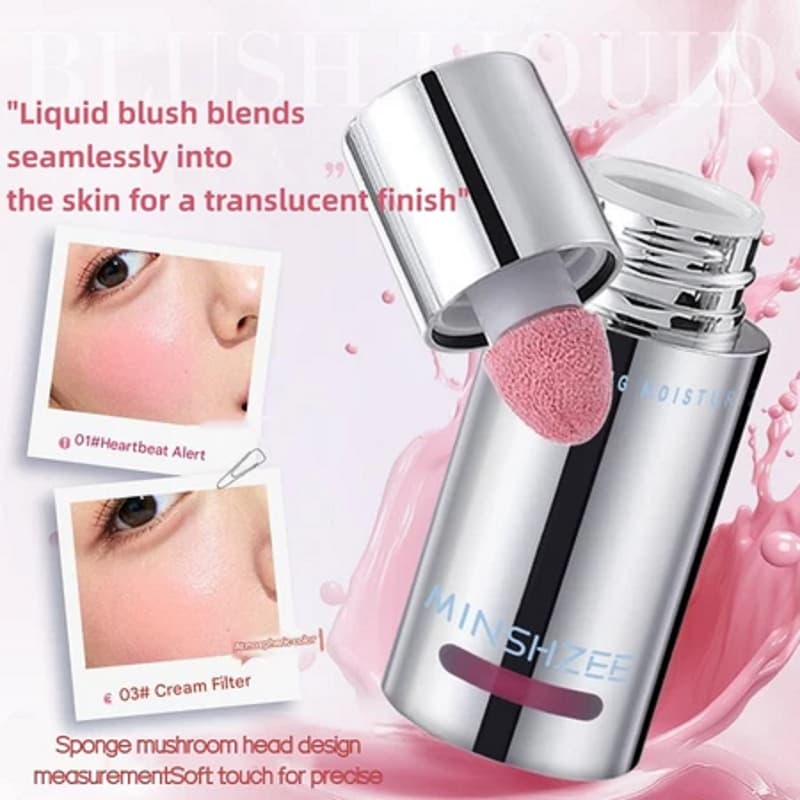 Blush Líquido Com Aplicador De Esponja Integrado – Maquiagem Em Uma Etapa Para Iniciantes