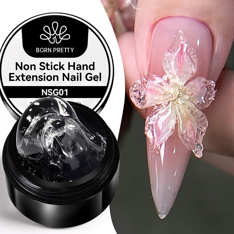 Gel De Extensão De Unhas Antiaderente Rosa Coral – Nude Vibrante Para De Primavera E Verão