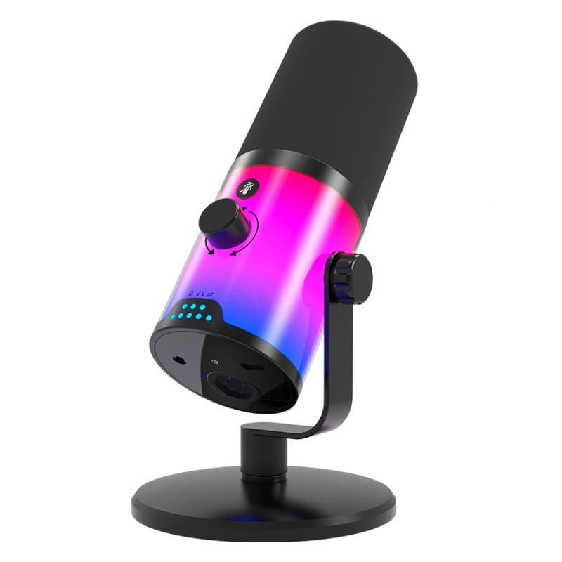 Microfone Para Jogos RGB Dinâmico XLR/USB | PC Com Mudo Podcast De Transmissão Ao Vivo