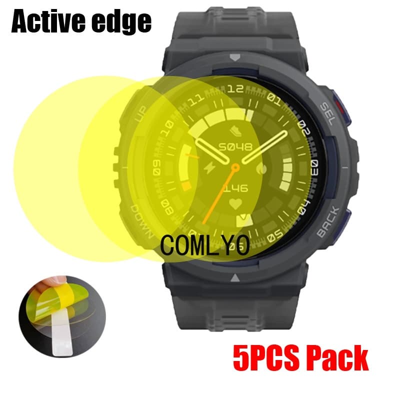 For Amazfit Active Edge Protetor De Tela Smart watch Relógio Inteligente Filme Curvo Macio HD Filmes