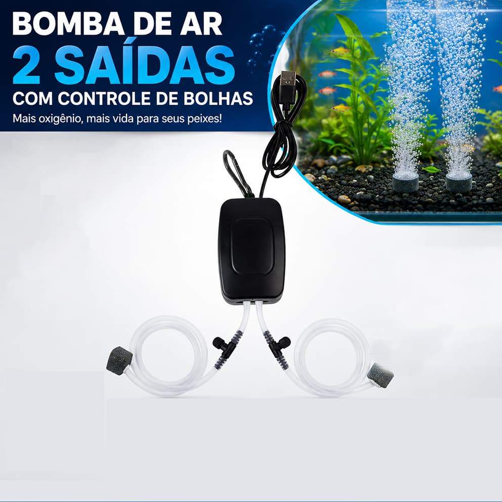 Bomba De Oxigênio USB Portátil Tanque Peixes 12V Silencioso/Mini Bomba De Aerador