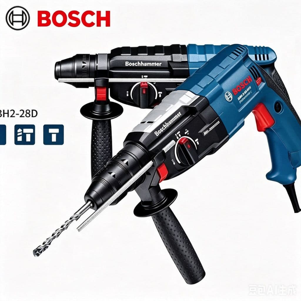 1560W alta potência Furadeira De Impacto E martelete rotativo Com caixa e acessórios-Bosch